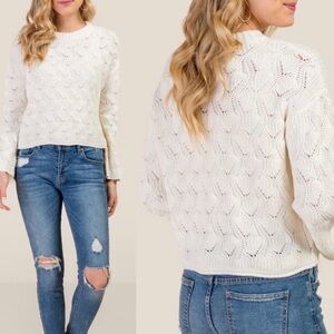 Francescas White Knit Sweater